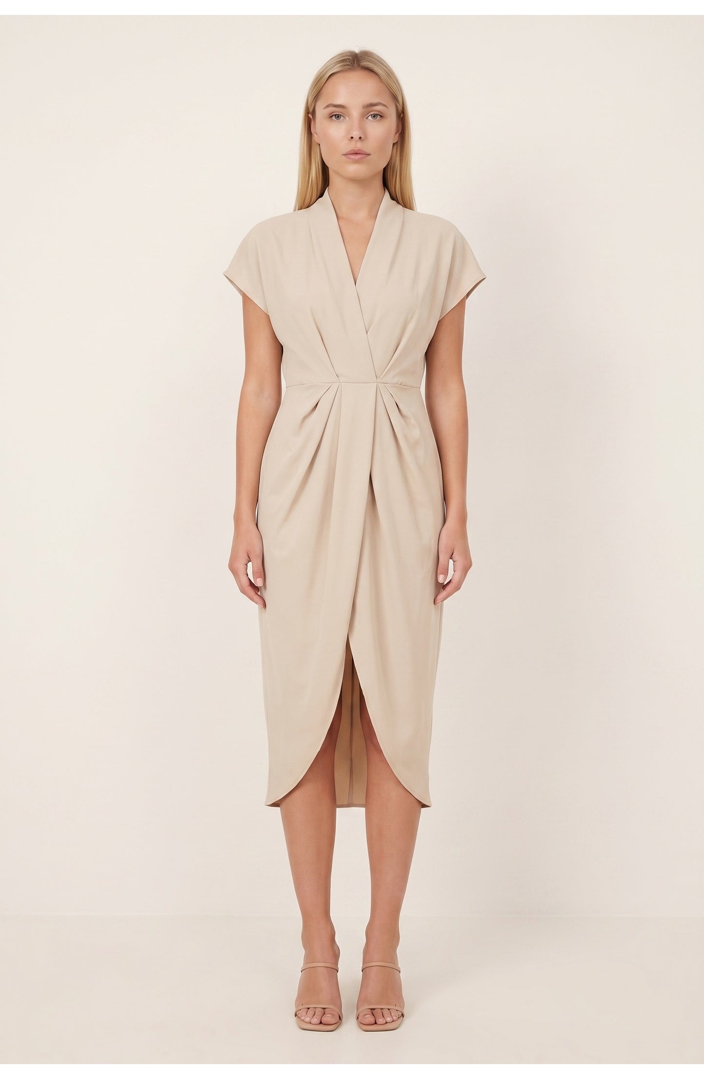 Léonore Women's Wrap Dress | V-Neck | Short Sleeves