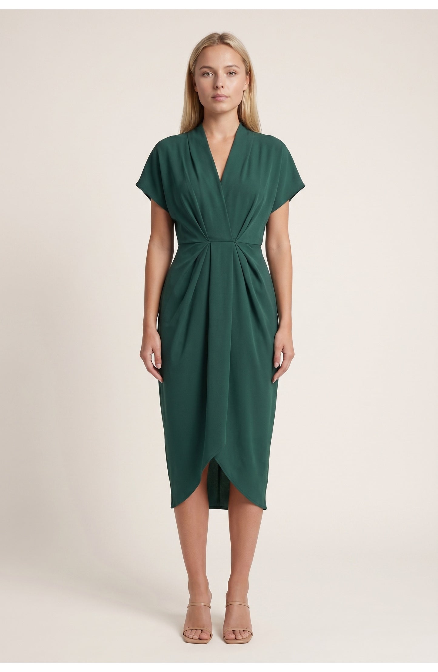 Léonore Women's Wrap Dress | V-Neck | Short Sleeves