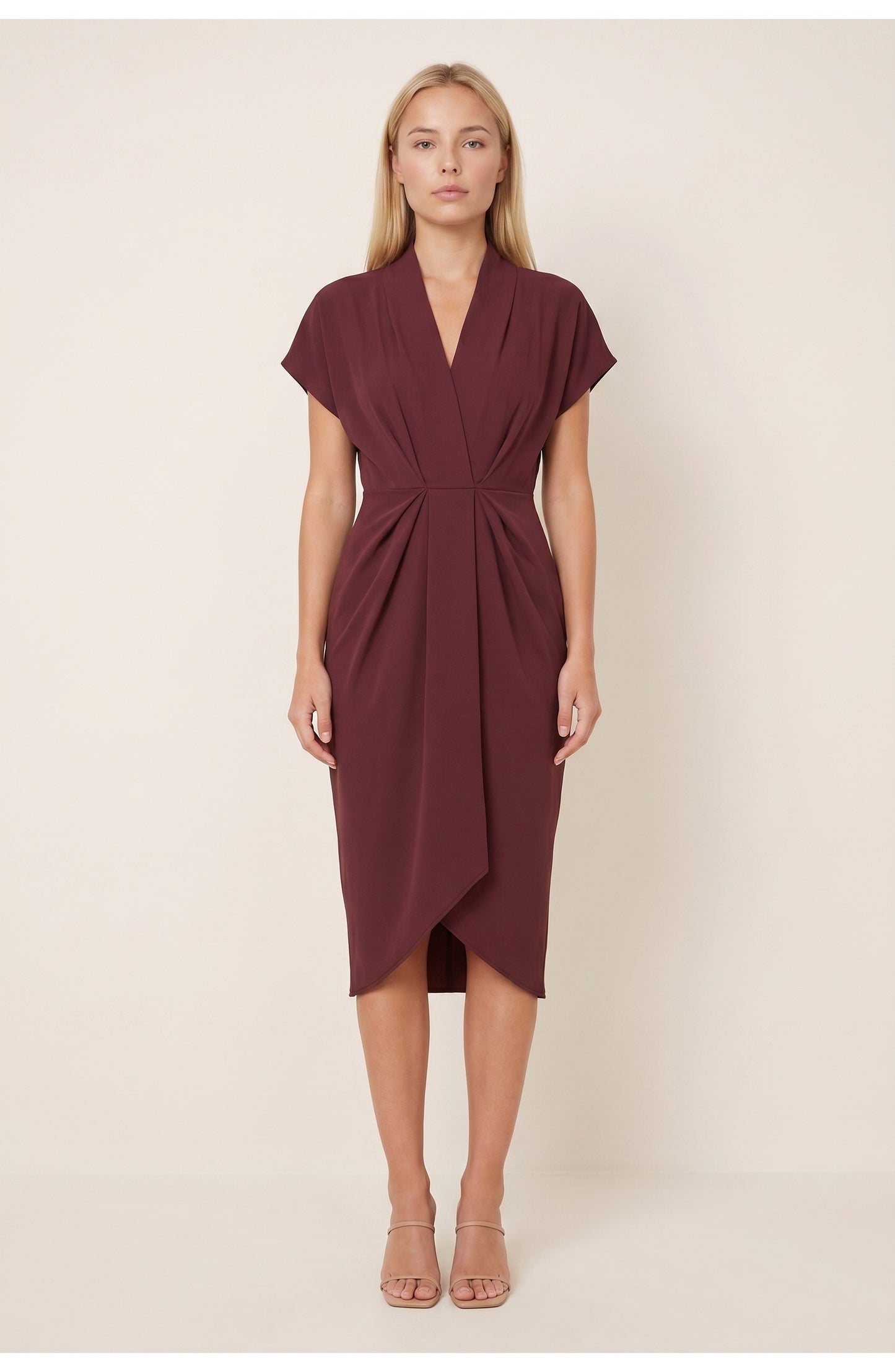 Léonore Women's Wrap Dress | V-Neck | Short Sleeves