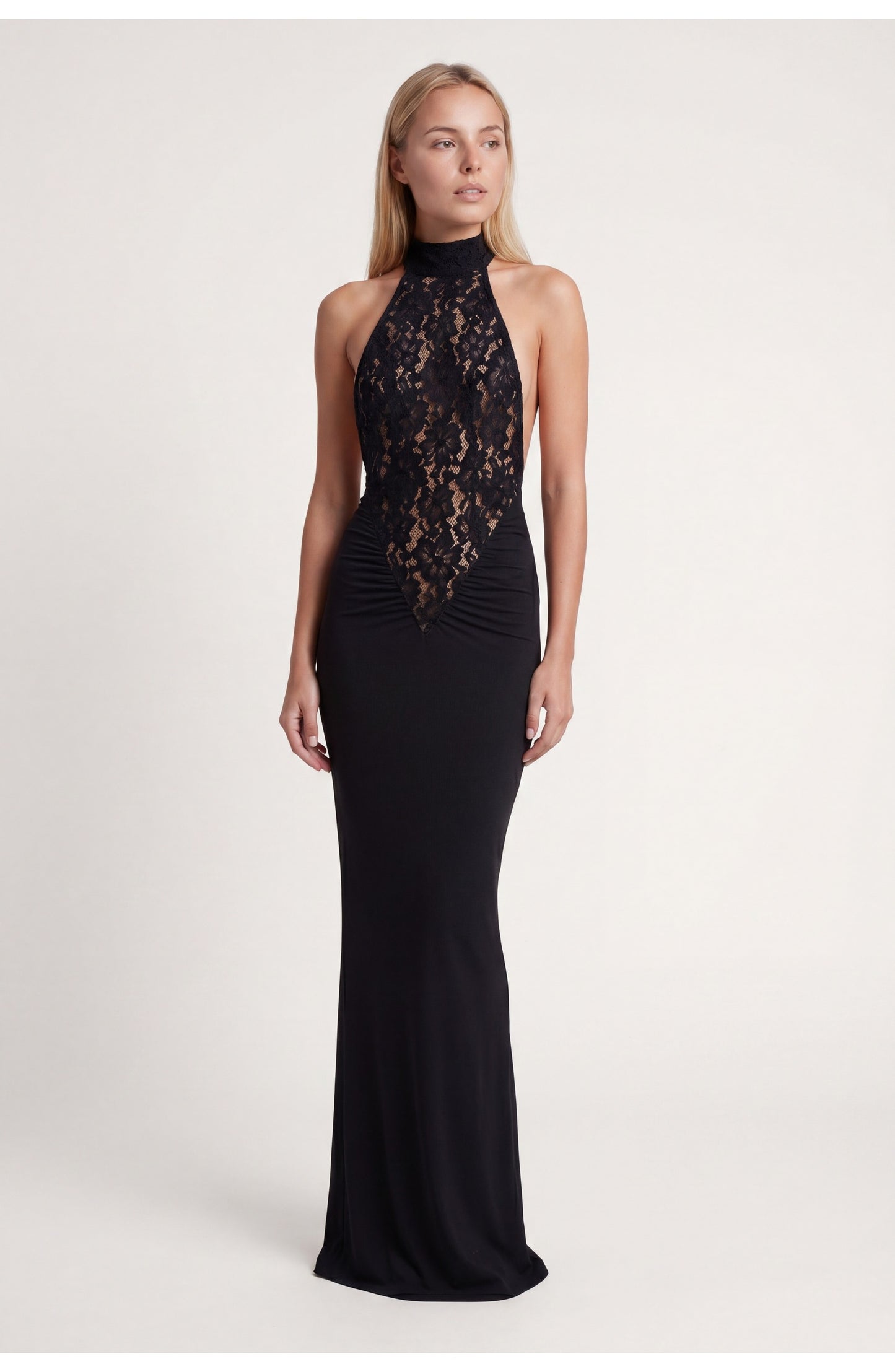 Women's Maxi Dress | Halterneck | Lace