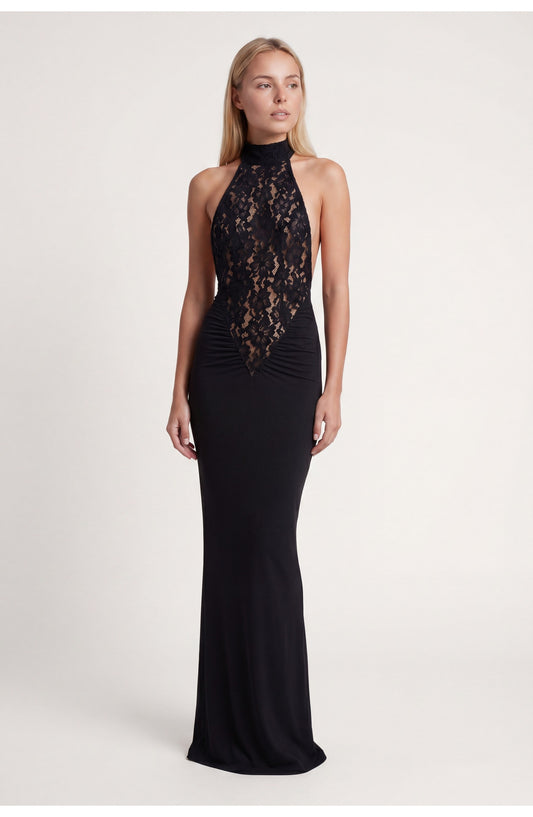 Women's Maxi Dress | Halterneck | Lace
