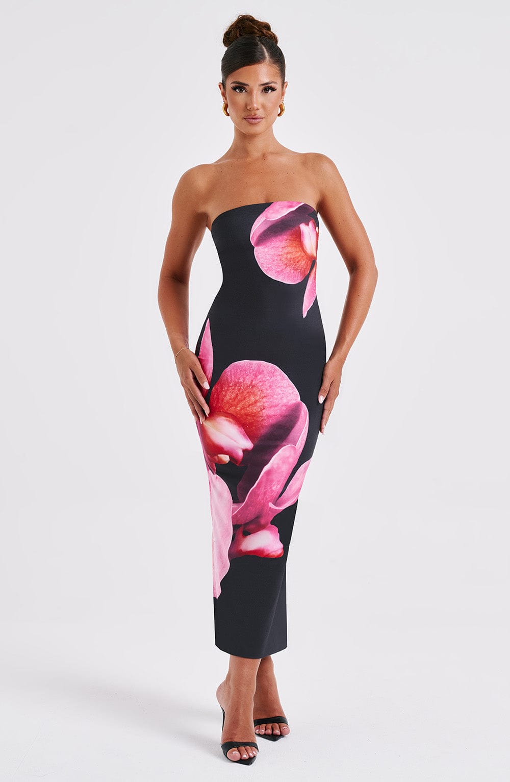 Alira Midijurk – Bloemenprint met Gelaagde Rok 1