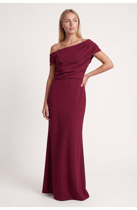 Women's Maxi Dress | Off-Shoulder | Draped Waist