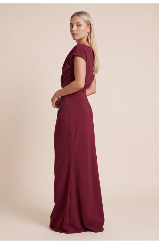 Women's Maxi Dress | Off-Shoulder | Draped Waist