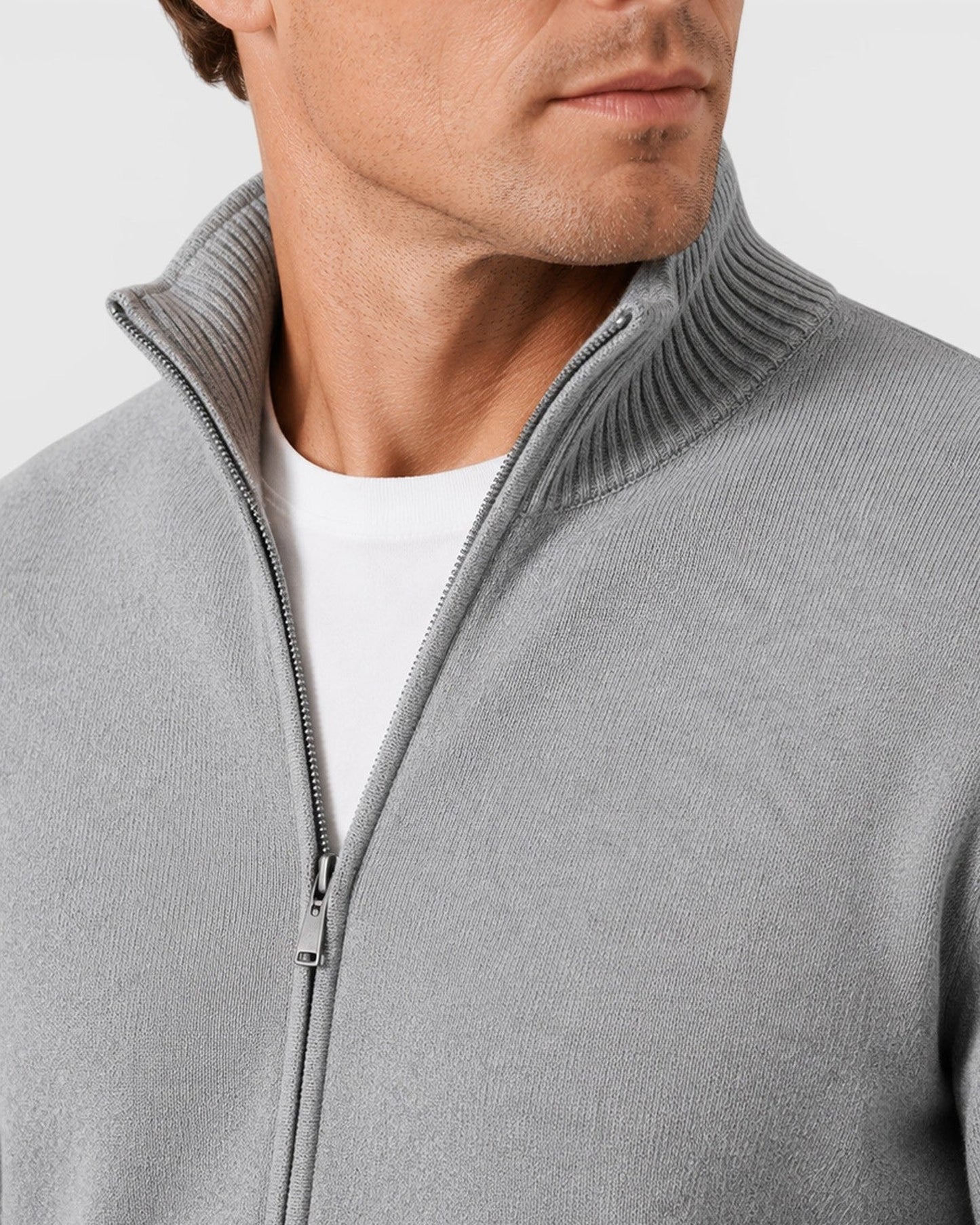 Valerio Heren Vest | Ritssluiting | Geribde Manchetten