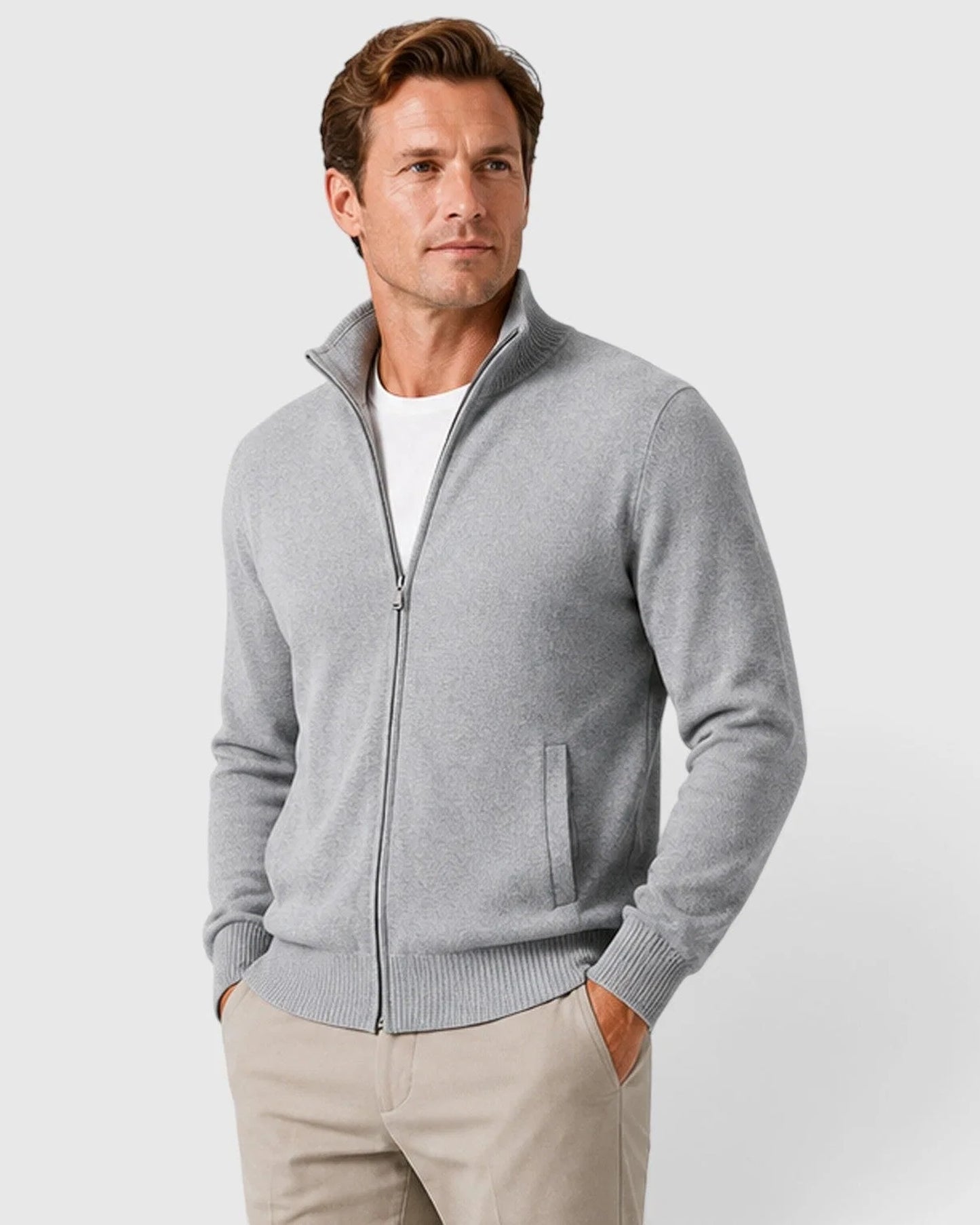 Valerio Heren Vest | Ritssluiting | Geribde Manchetten