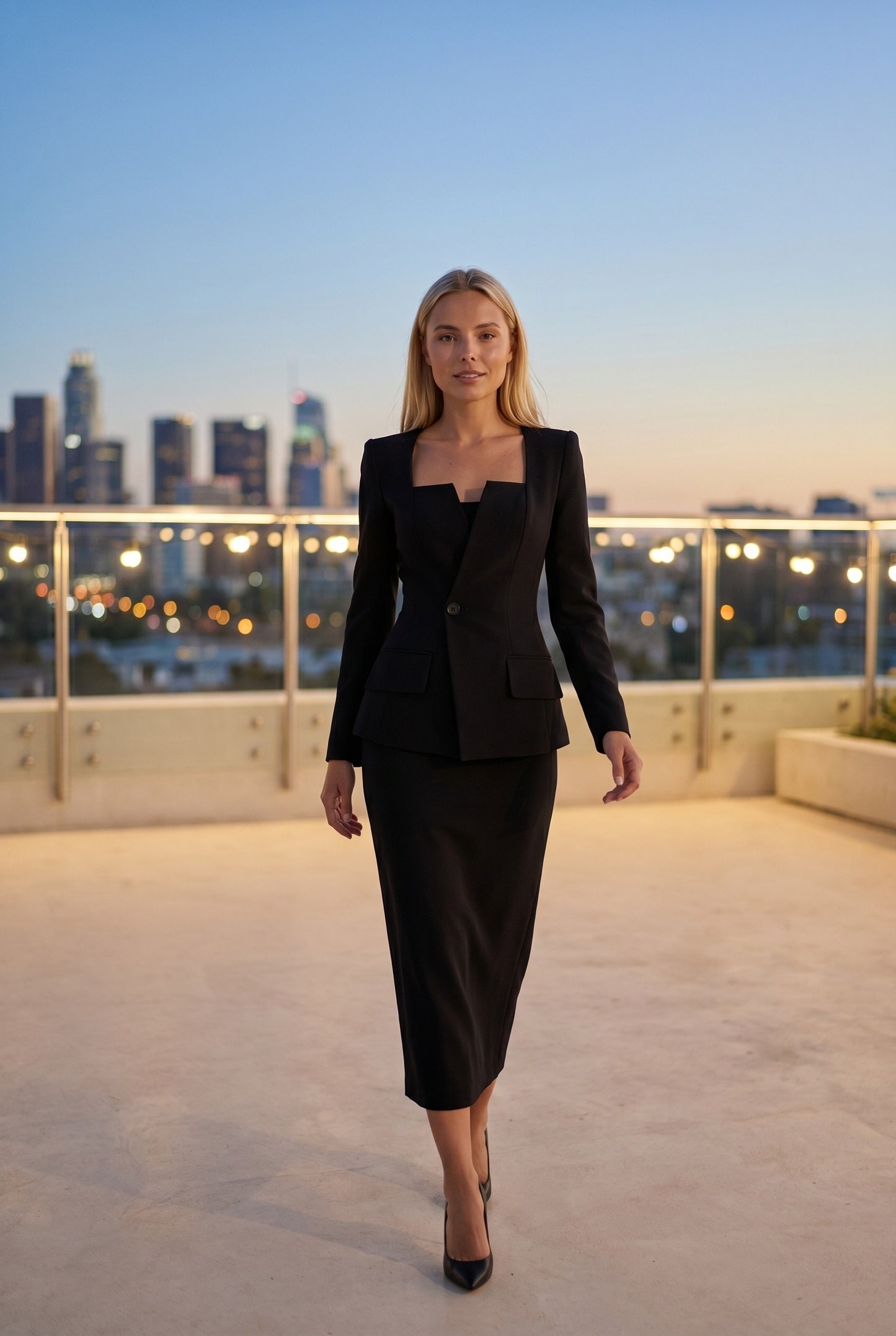 Mélanie Women's Co-ord Set | Square Neck | Tailored Blazer