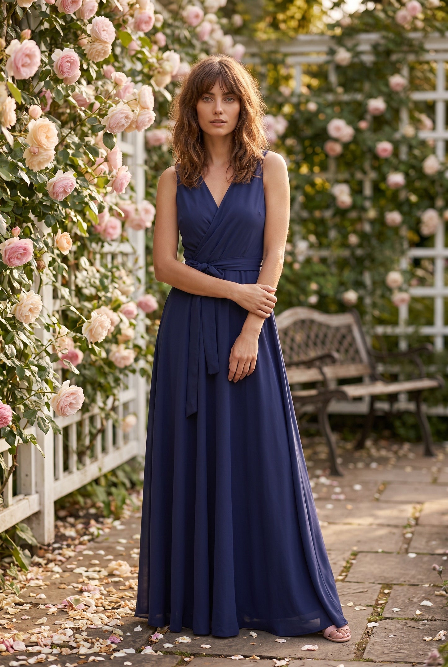 Mariana Women's Maxi Dress | V-Neck | Flowing Skirt