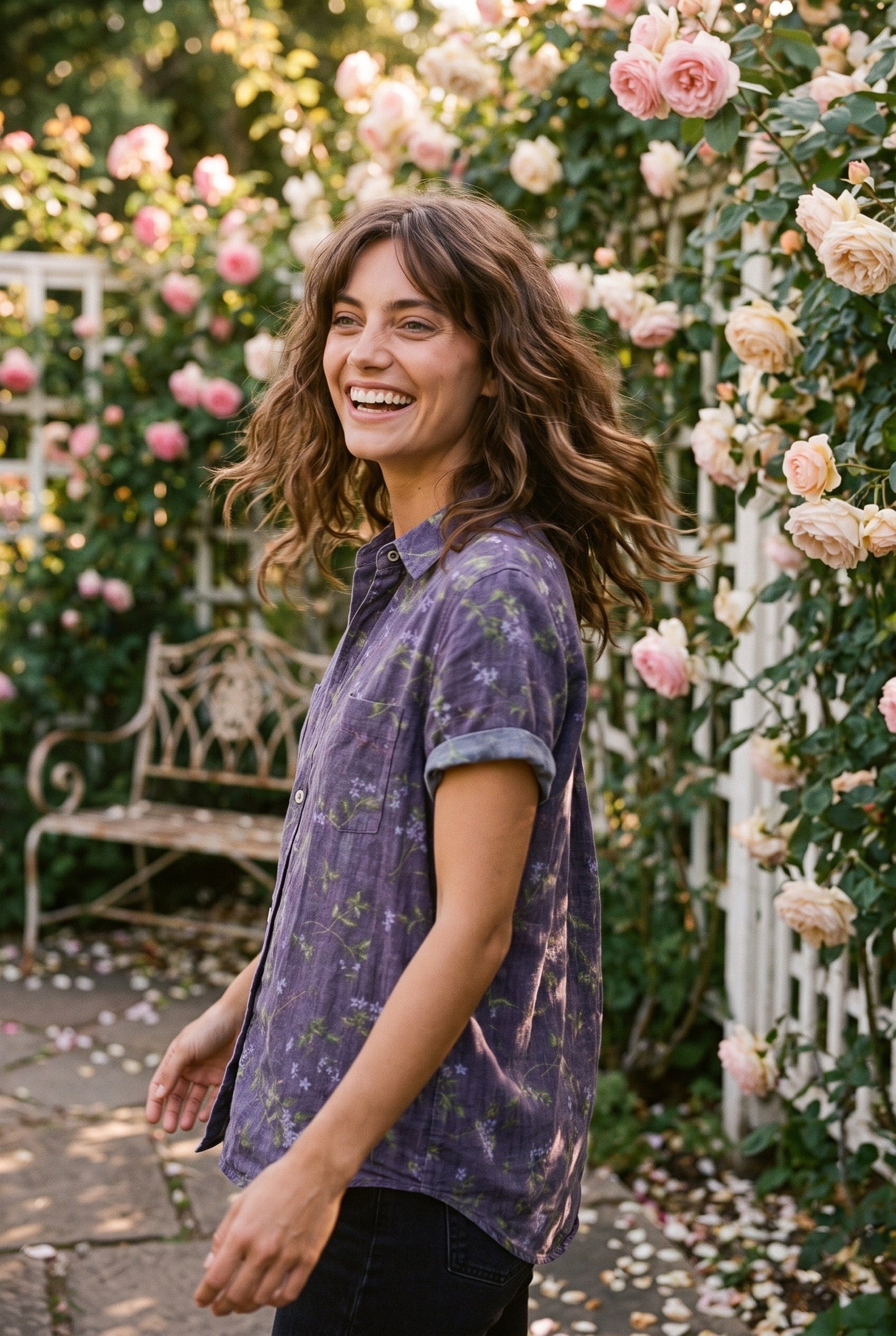 Edeline Dames Blouse | Bloemenprint | Korte Mouwen