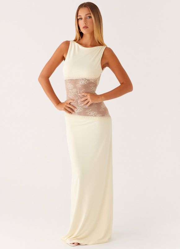 Noelia Zwarte Lange Jurk | Elegante Maxi Jurk met Open Rug en Kanten Details 7