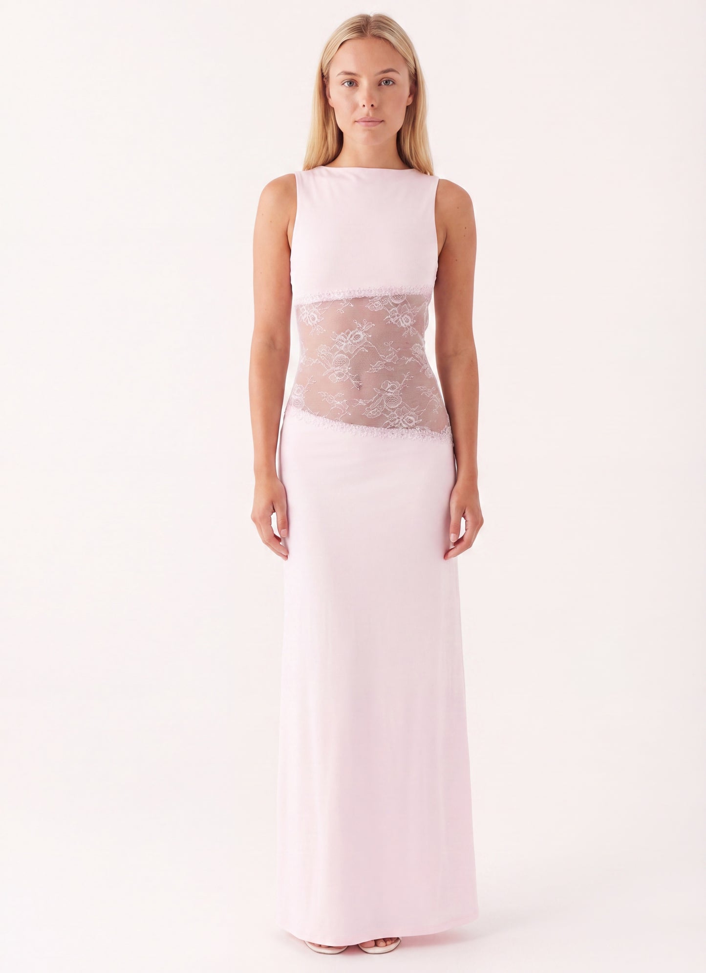 Noelia Lange Dress | Elegant Maxi Dress with Open Back and Lace Details