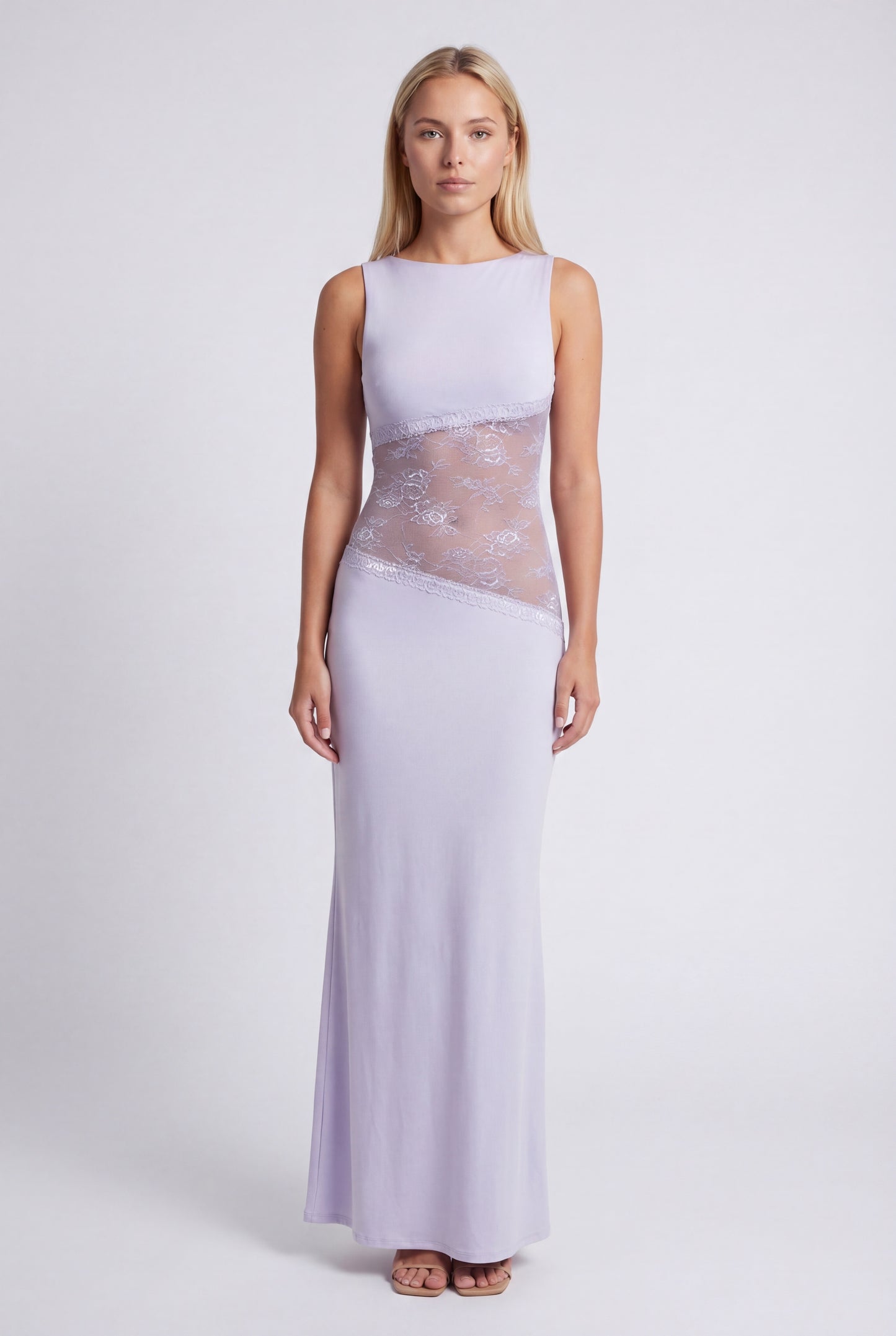 Noelia Lange Dress | Elegant Maxi Dress with Open Back and Lace Details