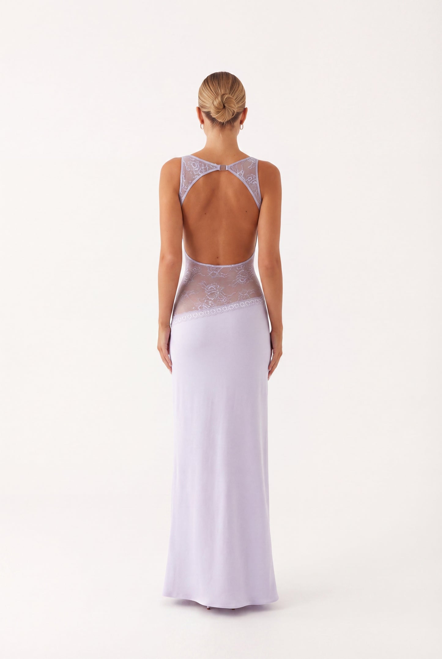 Noelia Lange Dress | Elegant Maxi Dress with Open Back and Lace Details