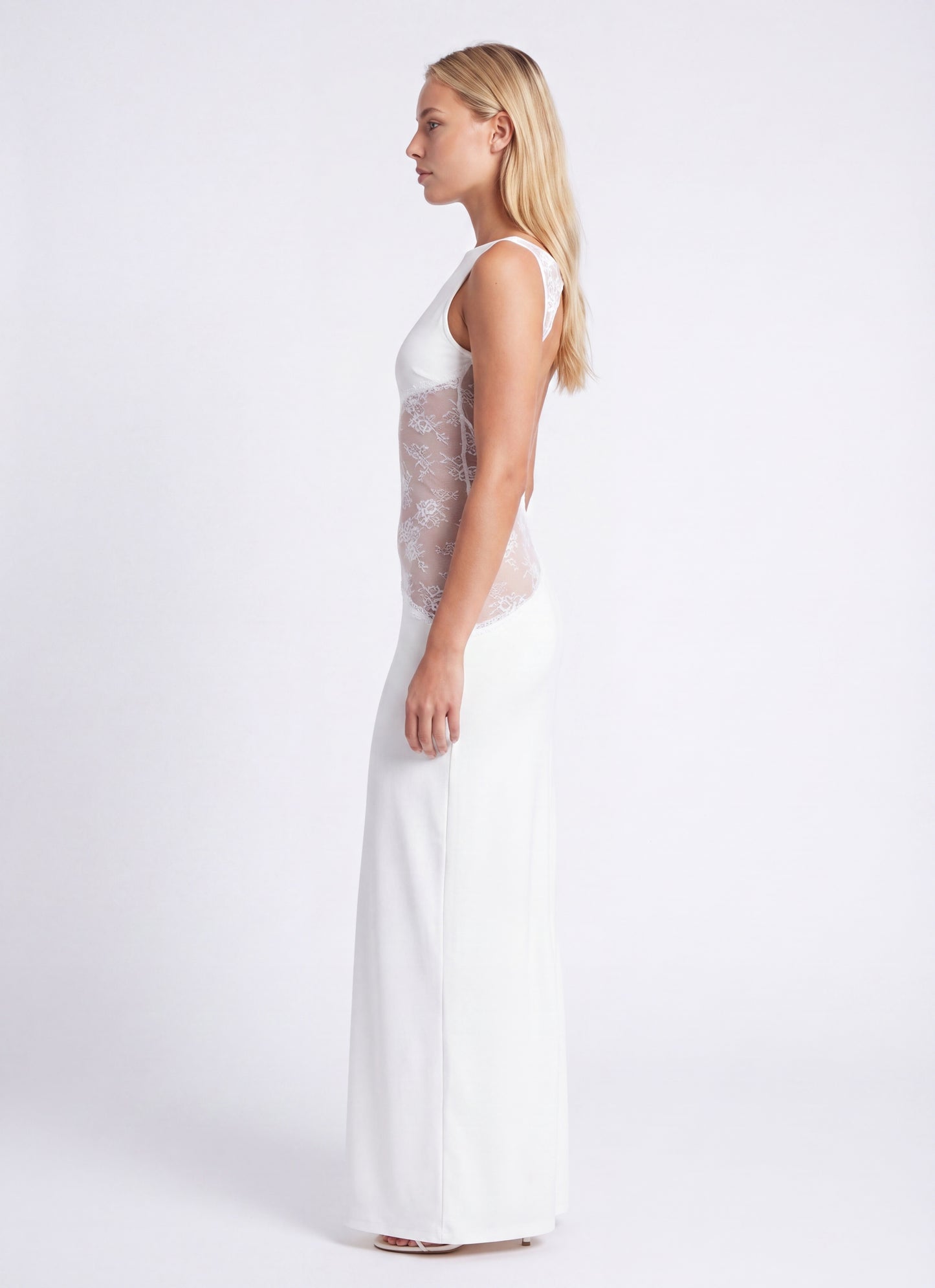 Noelia Lange Dress | Elegant Maxi Dress with Open Back and Lace Details