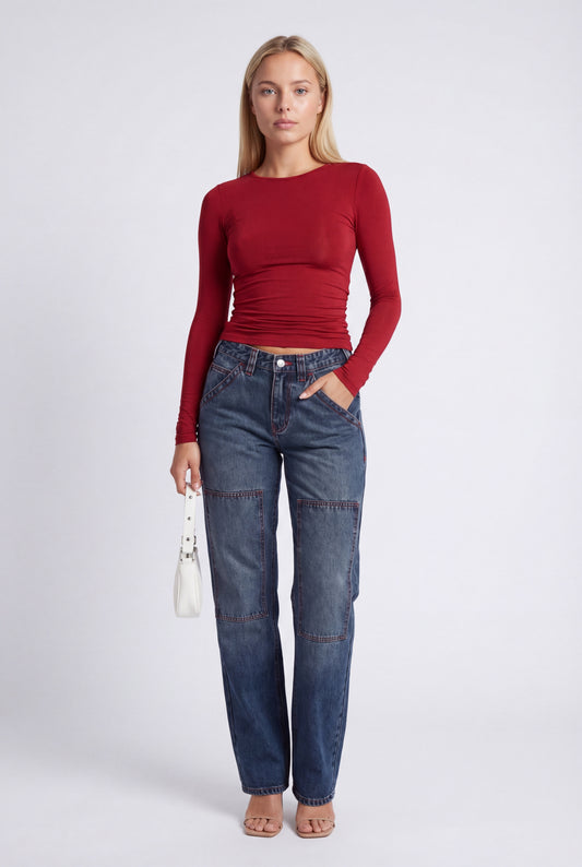 Alda Dames Top | Lange Mouwen Met Stretch