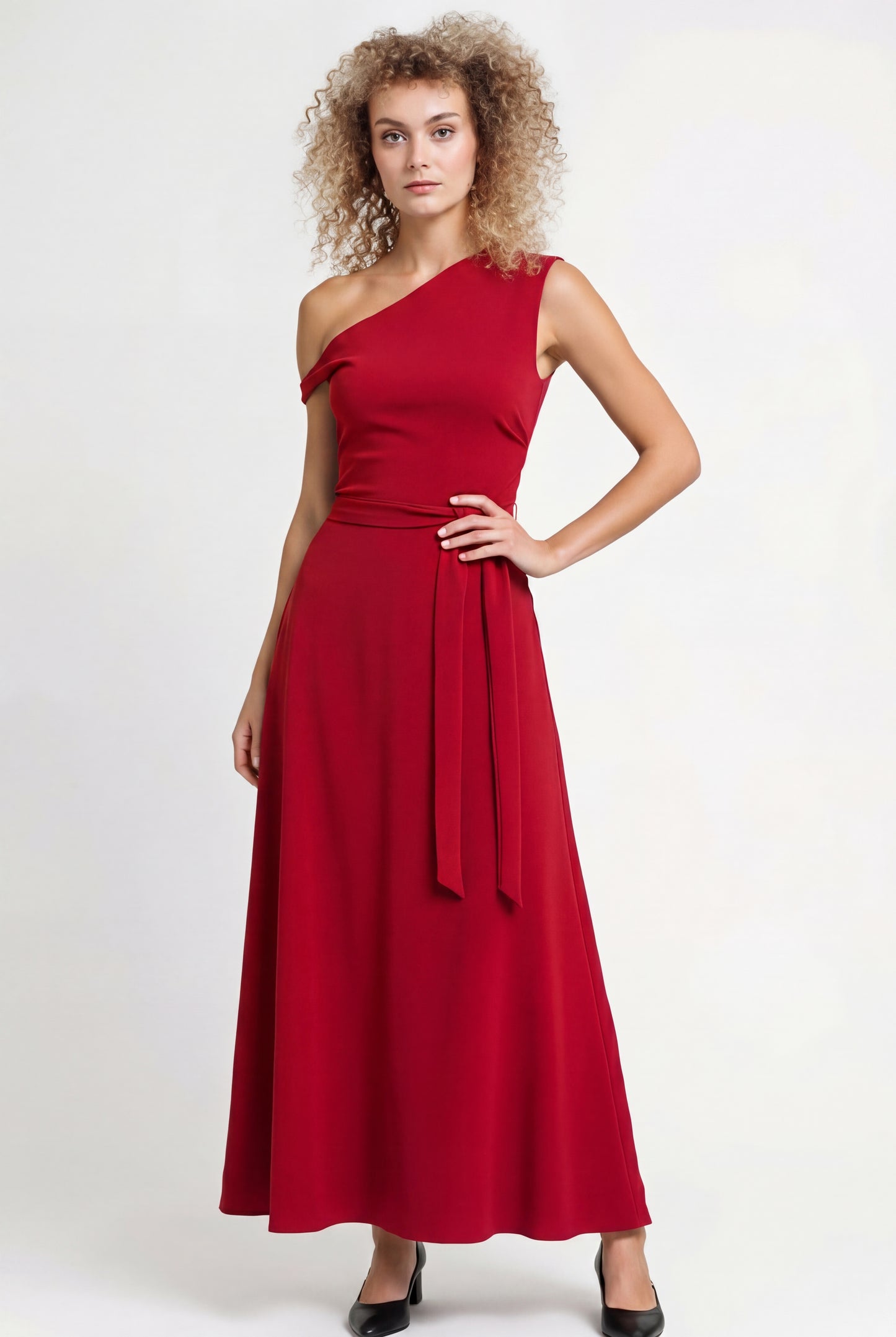 Zarina Women's Maxi Dress | Sleeveless | Bow Belt | Elegant A-Line Style