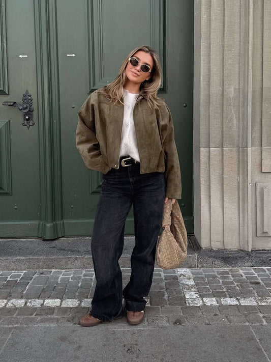 Flora Overjas | Suede jas met Comfortabel Design