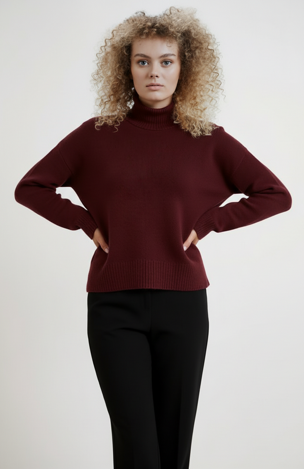 Nerina Dames Coltrui | Zachte Gebreide Textuur | Relaxed Fit | Fijne Boordafwerking