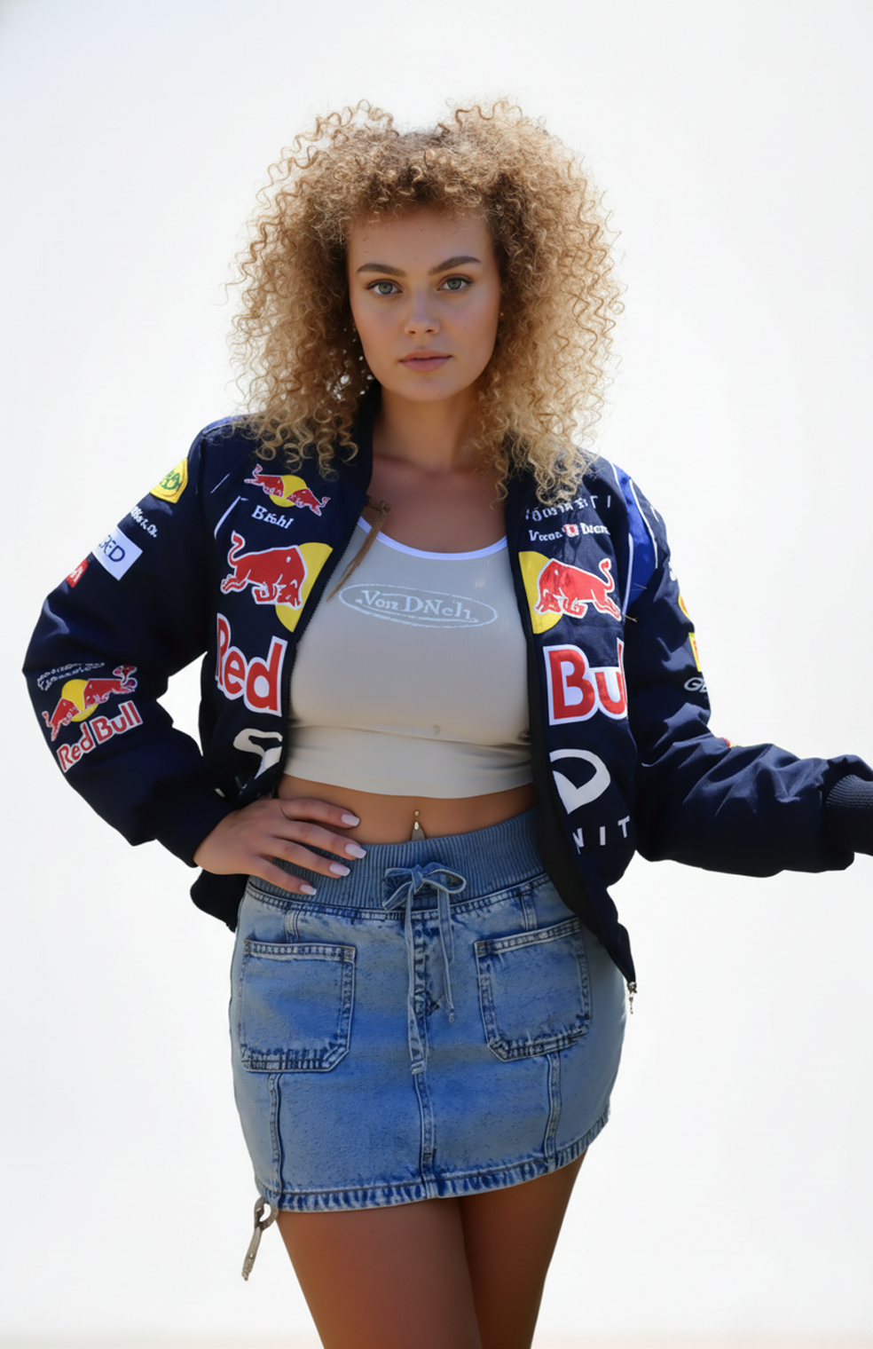 Bente Jas | Sportieve Retro F1-Racejack Met Patches