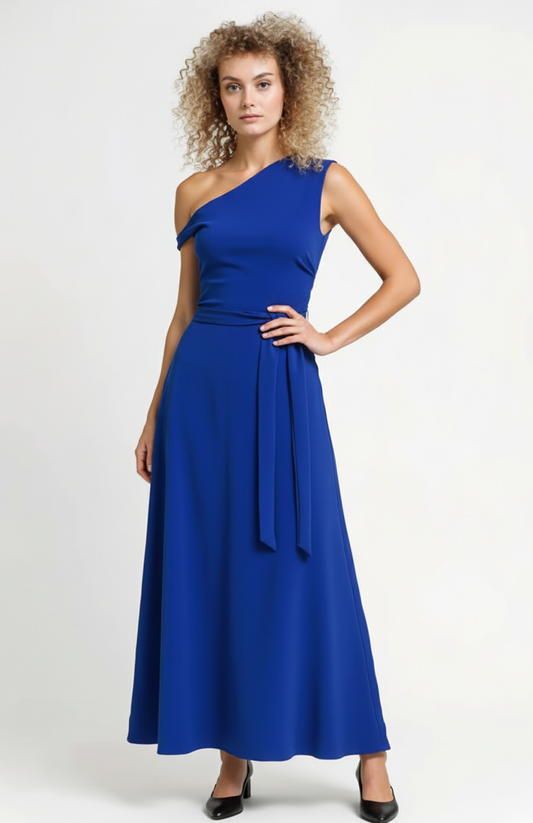 Zarina Dames Maxi Jurk | Mouwloos | Strikceintuur | Elegant A-Lijn Model