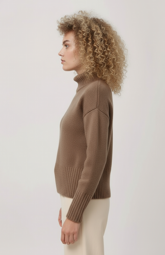 Tindra Damestrui | Relaxte Pasvorm | Ronde Hals | Zacht Gebreid Comfort