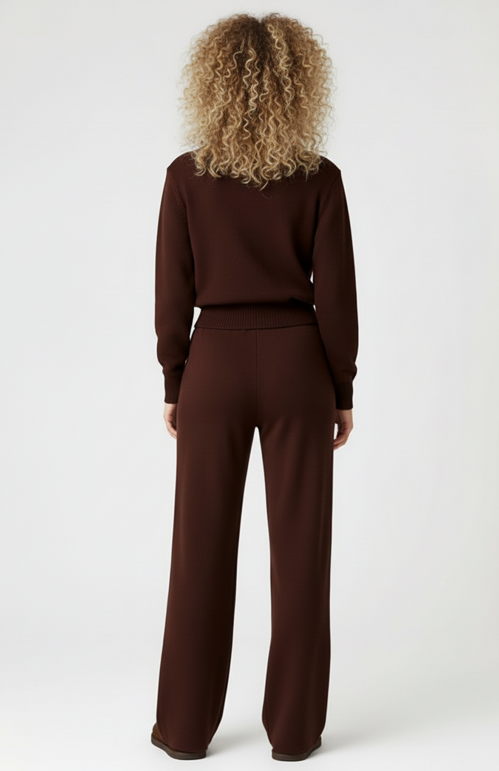 Marabella Dames Lounge Co-ord Set| Hoge Taille & Trekkoord | Zacht Gebreid