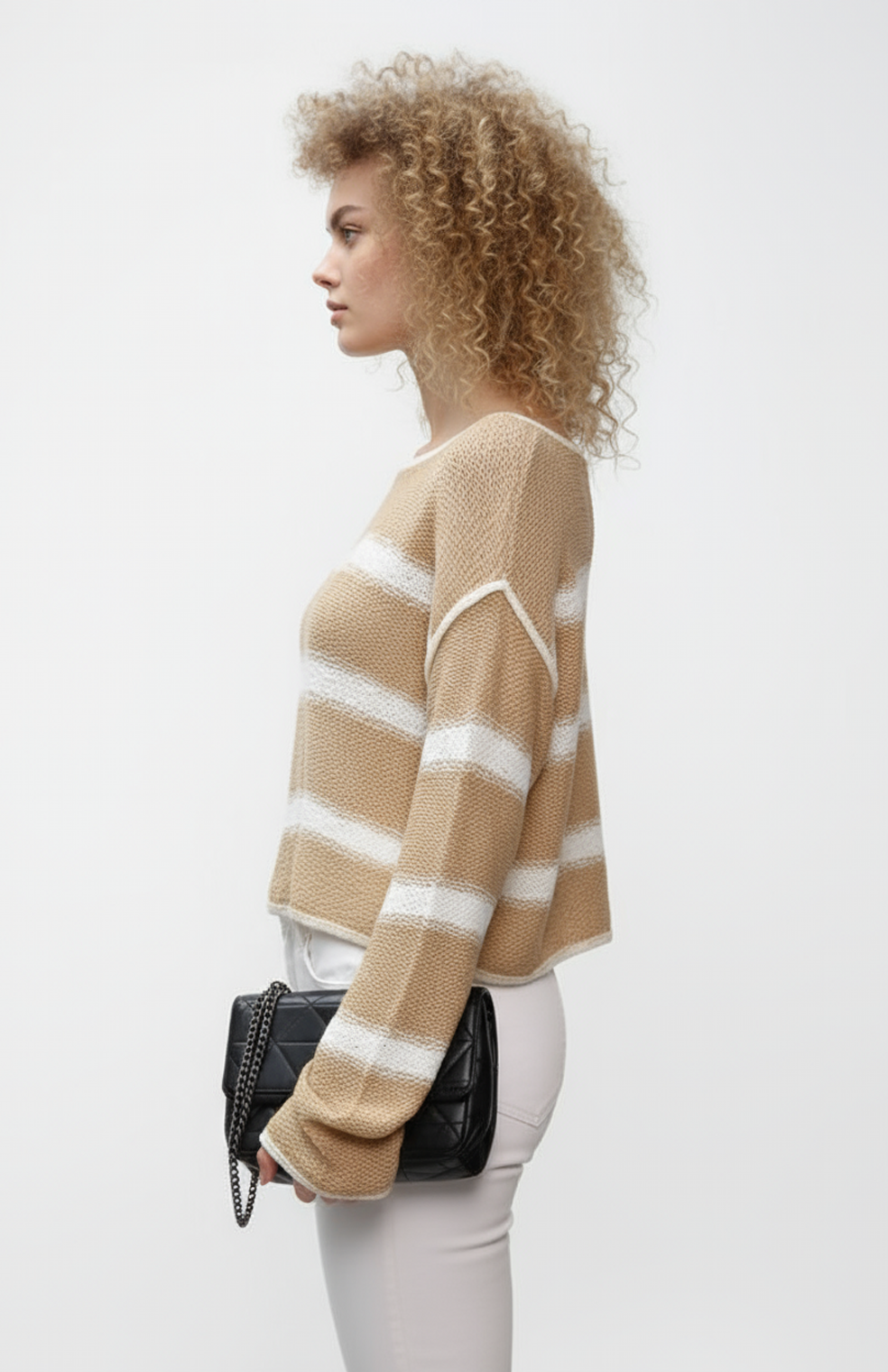 Kira Gestreepte Trui | Zachte Gebreide Stof Met Ronde Hals