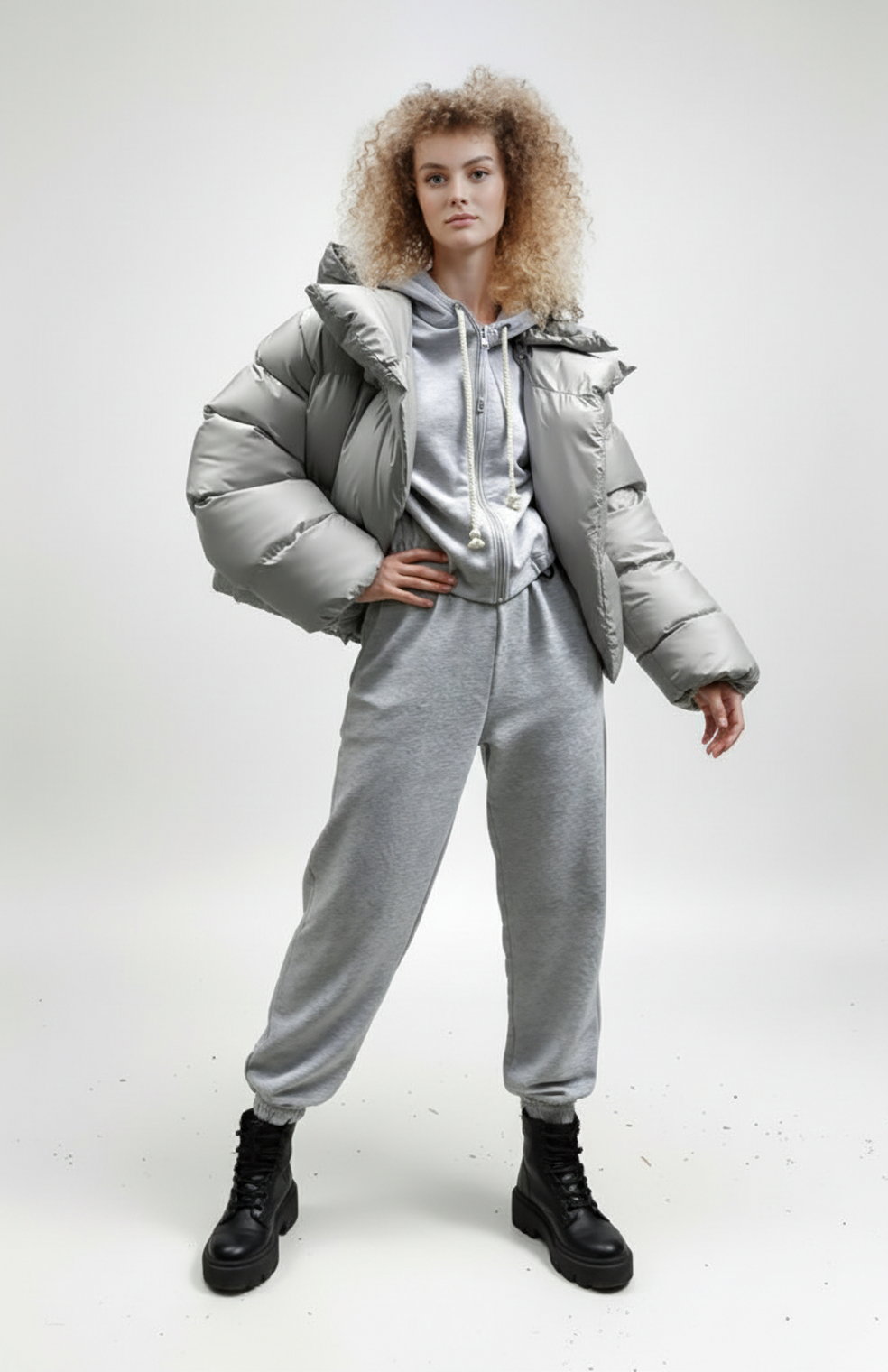 Jorunn Gewatteerde Jas Dames |  Oversized Winterjas met afneembare capuchon
