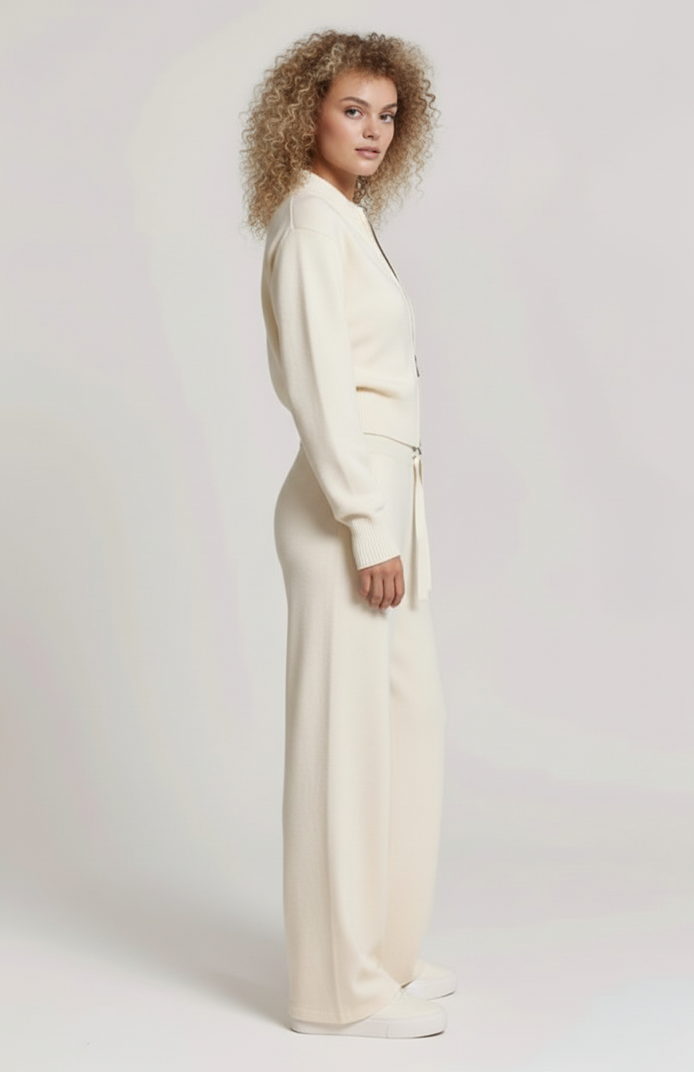 Marabella Dames Lounge Co-ord Set| Hoge Taille & Trekkoord | Zacht Gebreid