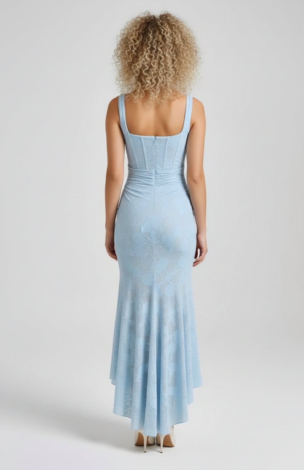 Allegra Damesjurk | Aansluitend | Asymmetrisch | Met Drapeerdetail