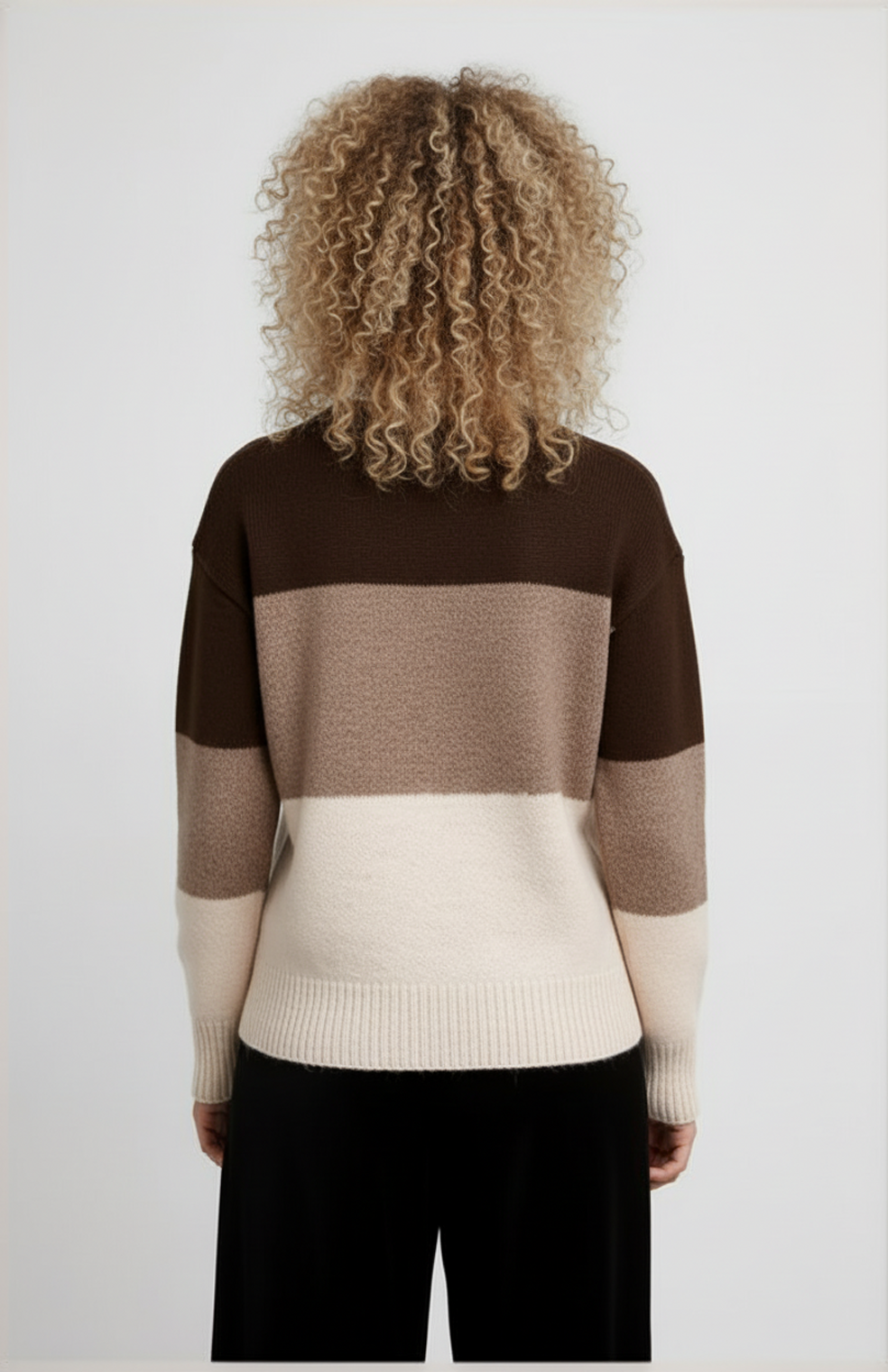 Gryta Damestrui | Brede Kleurbanen en Ontspannen Pasvorm voor Casual Gelegenheden