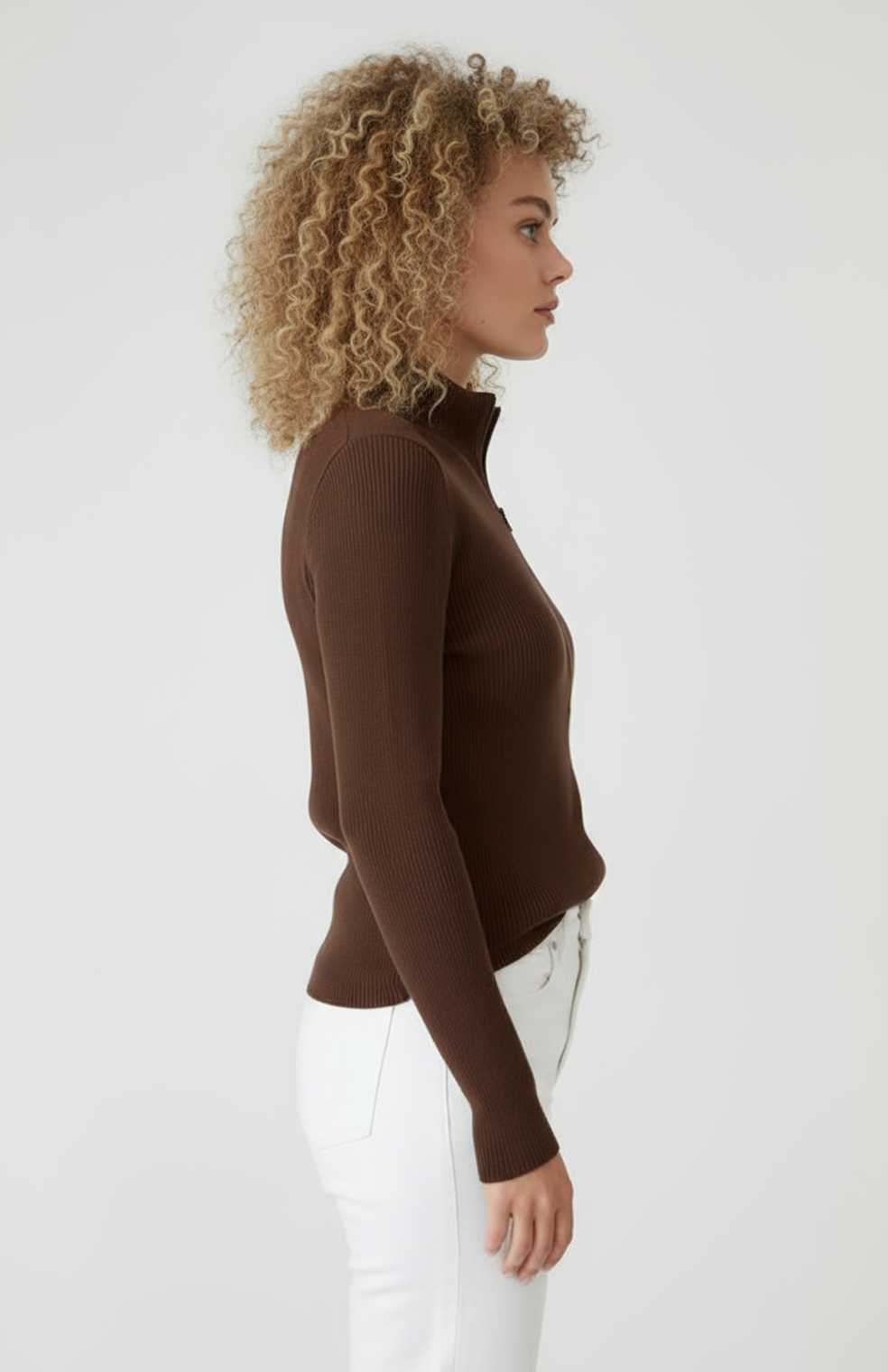 Gerdine Trui | Halfhoge Kraag met Rits