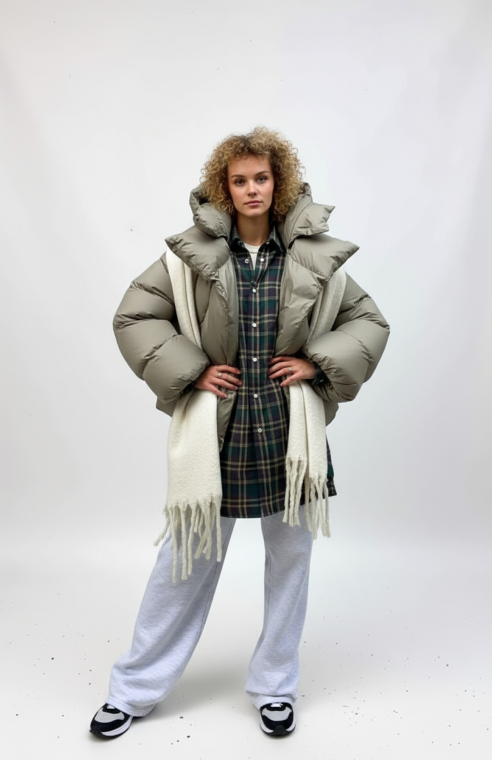 Jorunn Gewatteerde Jas Dames |  Oversized Winterjas met afneembare capuchon