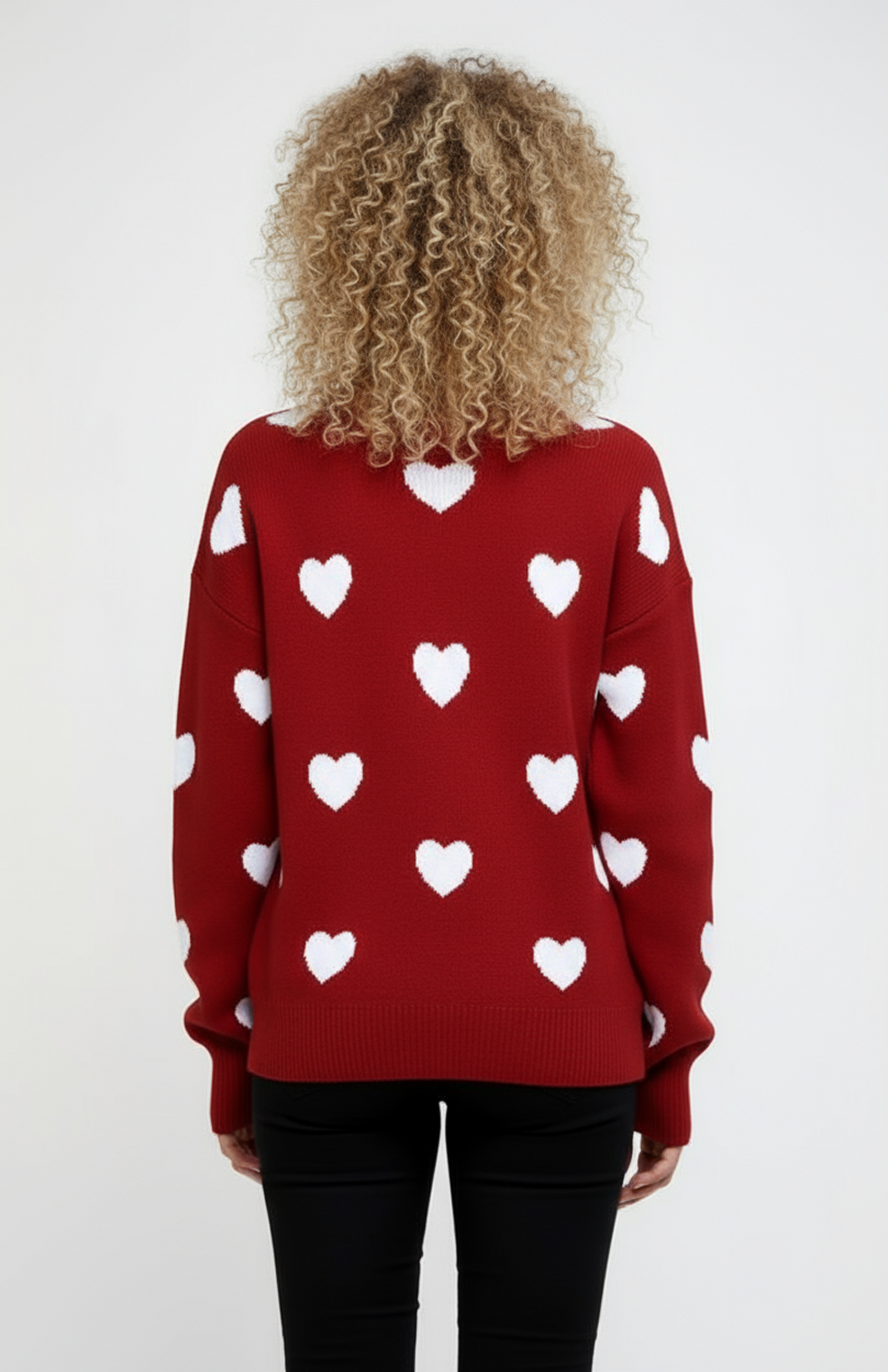 Rosa Trui | Oversized Hartgebreid Ontwerp met Speels Patroon