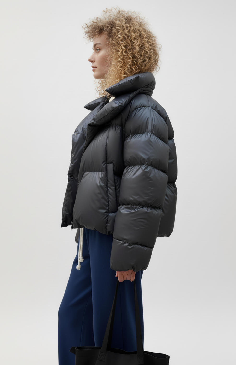 Jorunn Gewatteerde Jas Dames |  Oversized Winterjas met afneembare capuchon