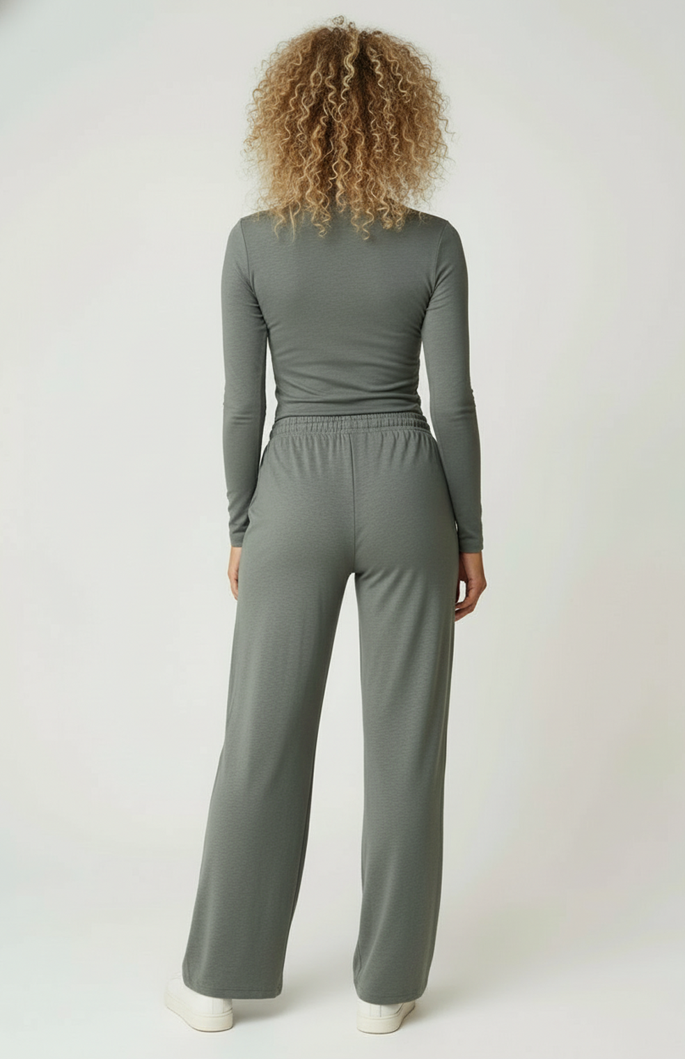 Dames Lounge Set | Lange Mouwen & Wijde Broek | Comfortabele Stretch Fit