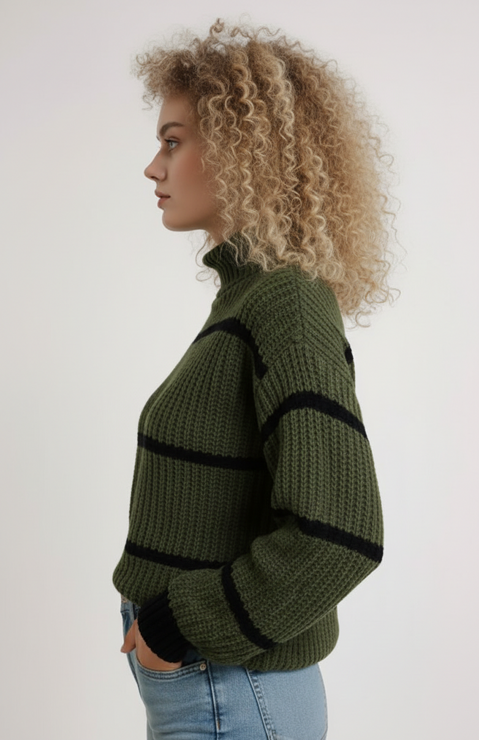 Nerina Dames Coltrui | Losse Pasvorm | Gestreept Design | Geribde Structuur