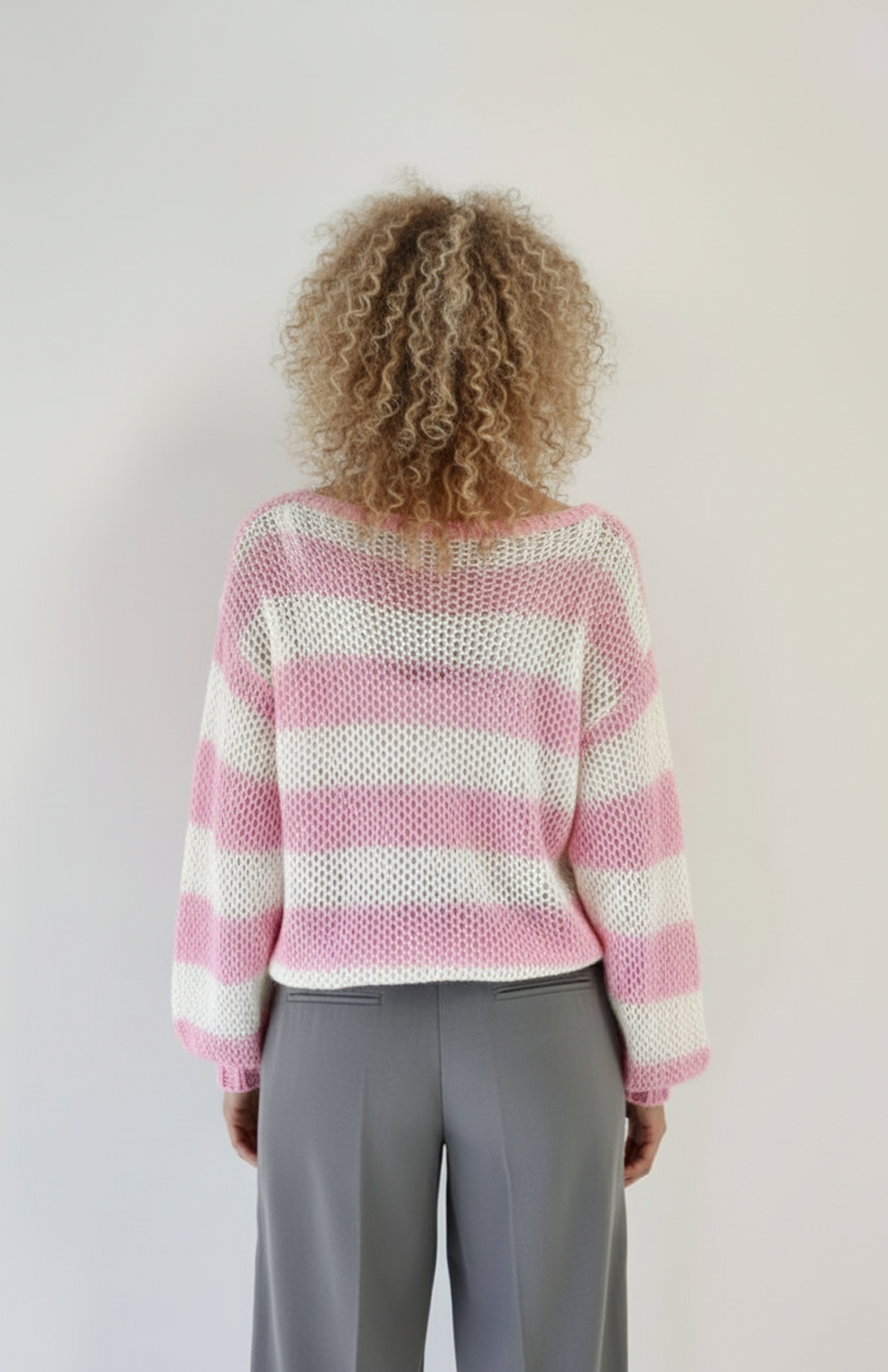 Seline Dames Trui | Gestreept | Grof Gebreid | Relaxte Pasvorm