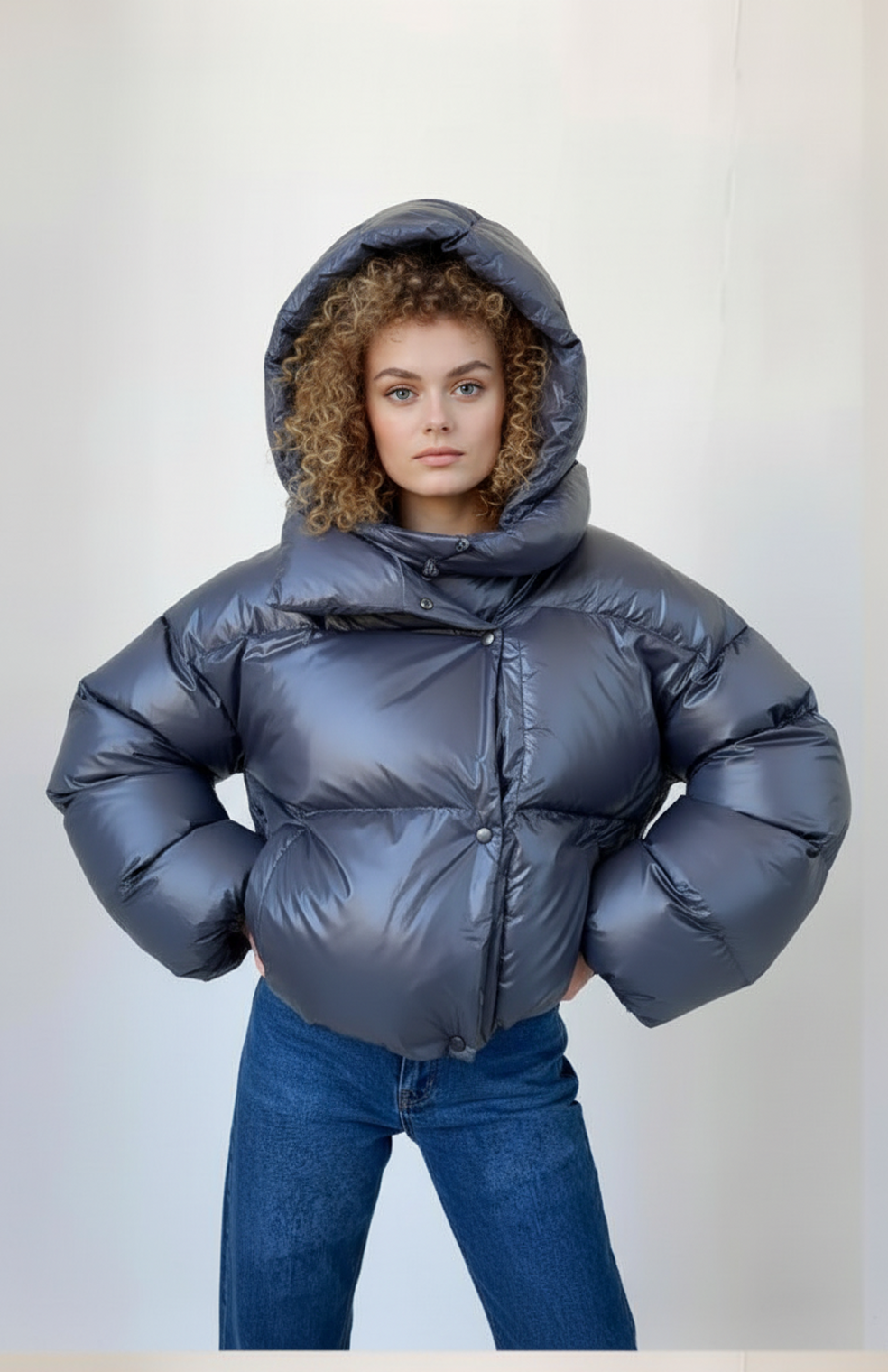 Jorunn Gewatteerde Jas Dames |  Oversized Winterjas met afneembare capuchon