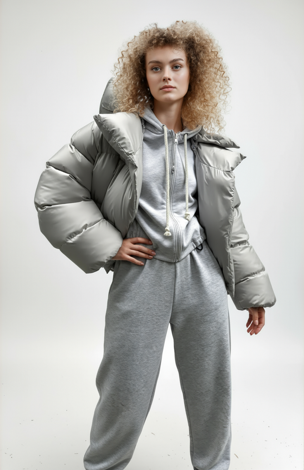 Jorunn Gewatteerde Jas Dames |  Oversized Winterjas met afneembare capuchon