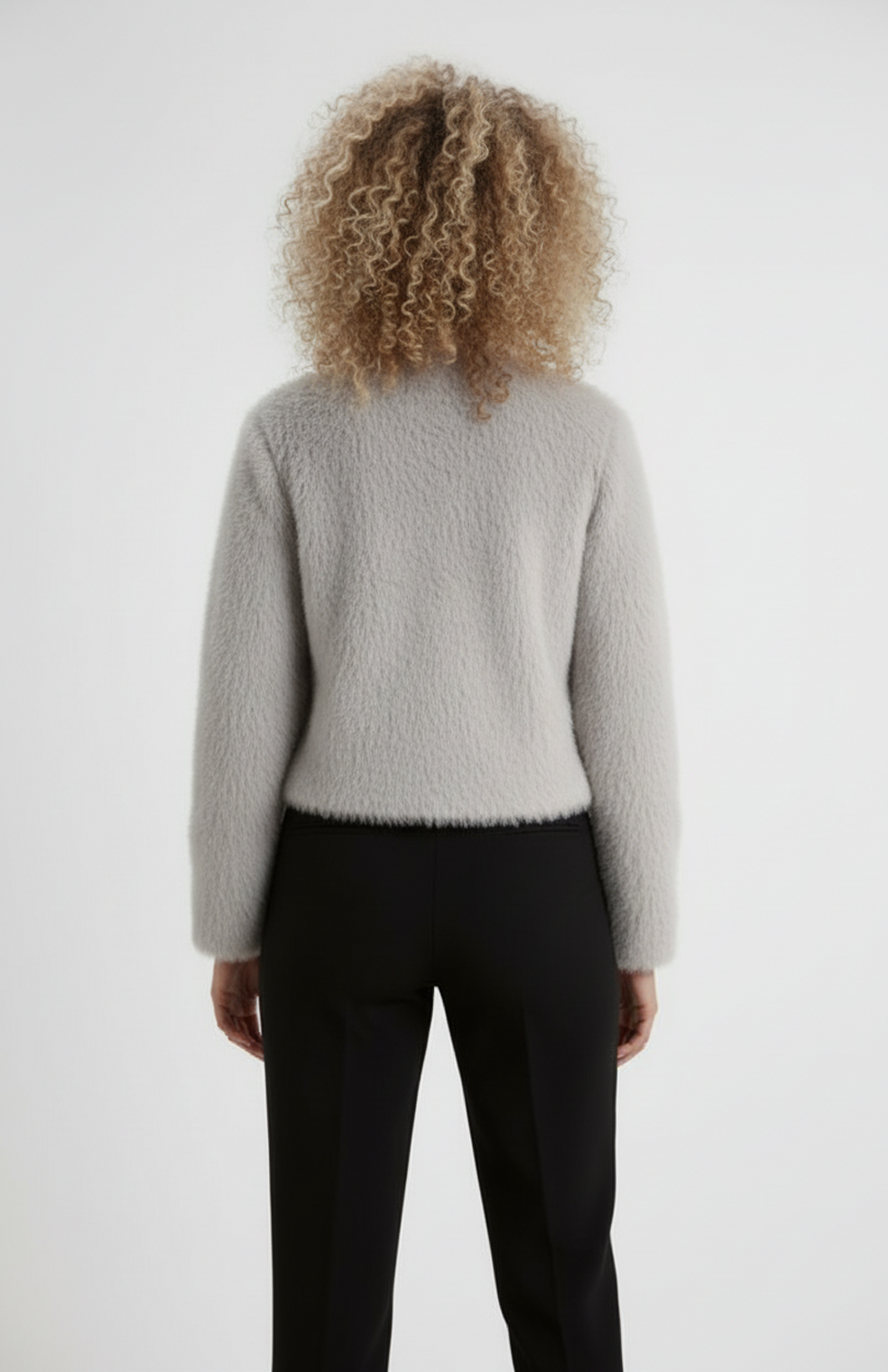 Fleur Dames Korte Jas | Zachte Faux Fur | Ronde Hals | Rechte Snit