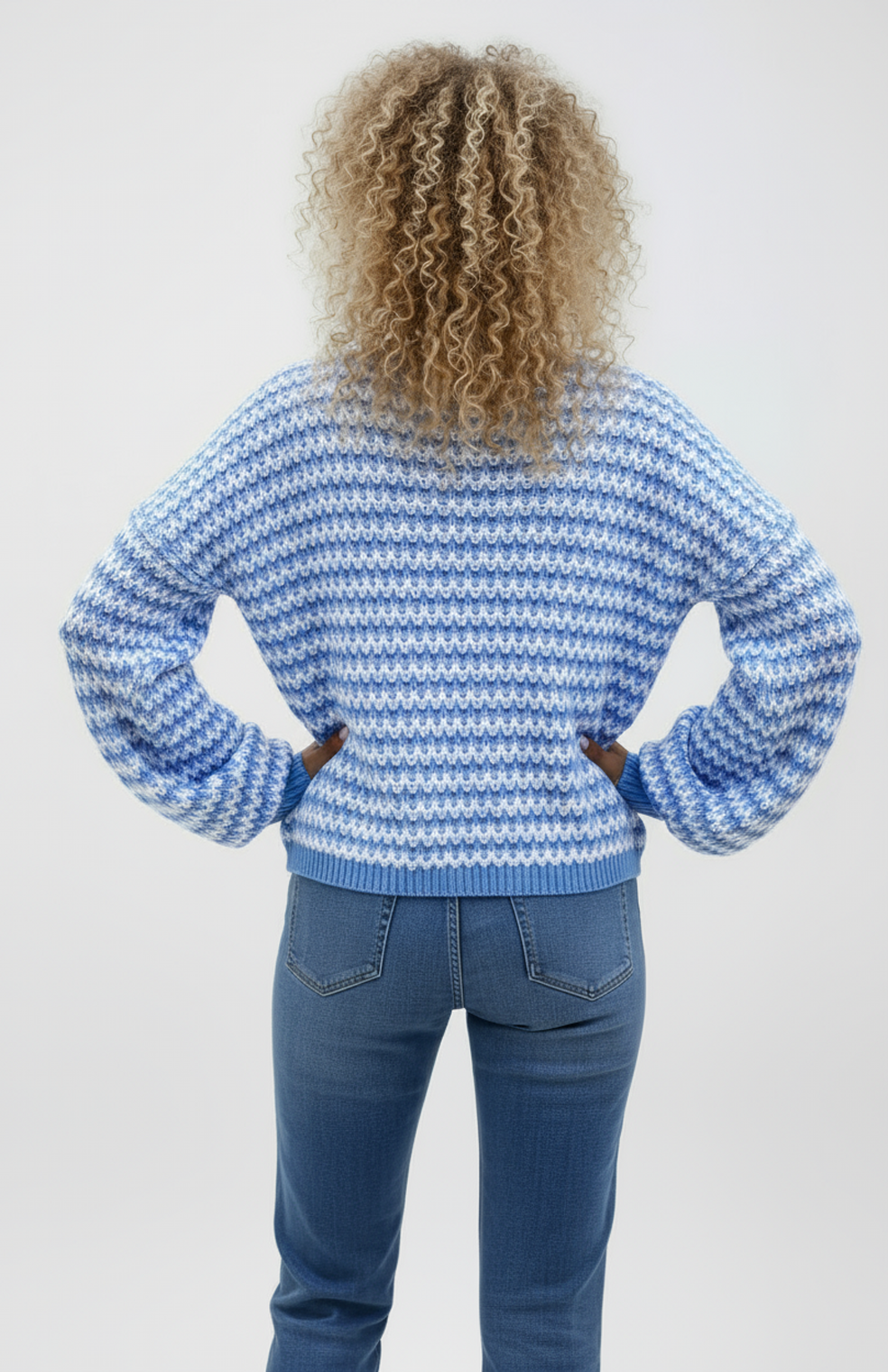 Solea Trui Dames | V-hals met Pofmouwen en Oversized Pasvorm