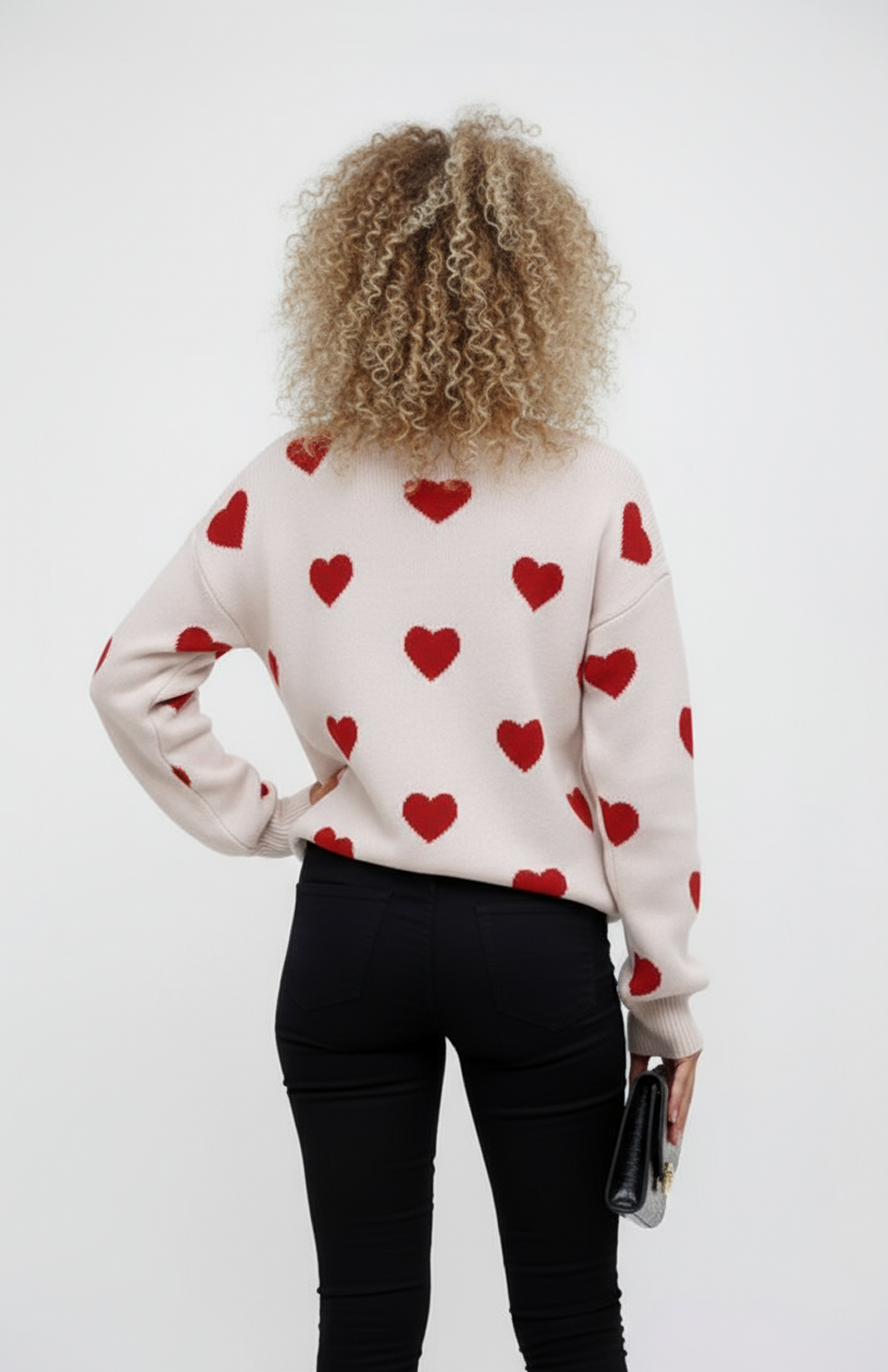 Rosa Trui | Oversized Hartgebreid Ontwerp met Speels Patroon