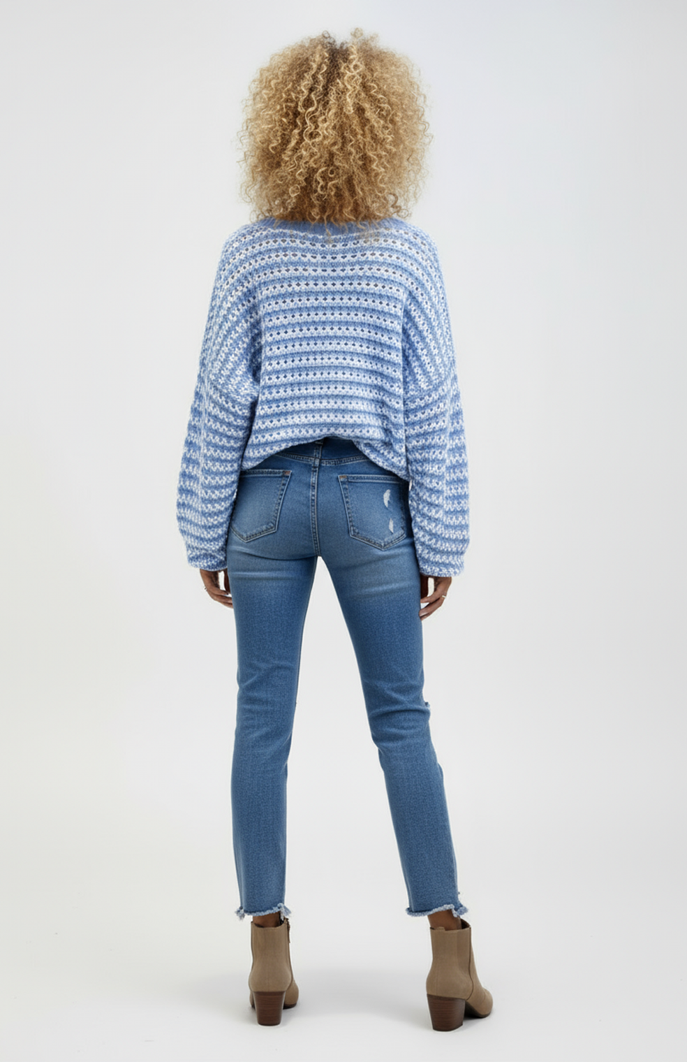 Solea Trui Dames | V-hals met Pofmouwen en Oversized Pasvorm