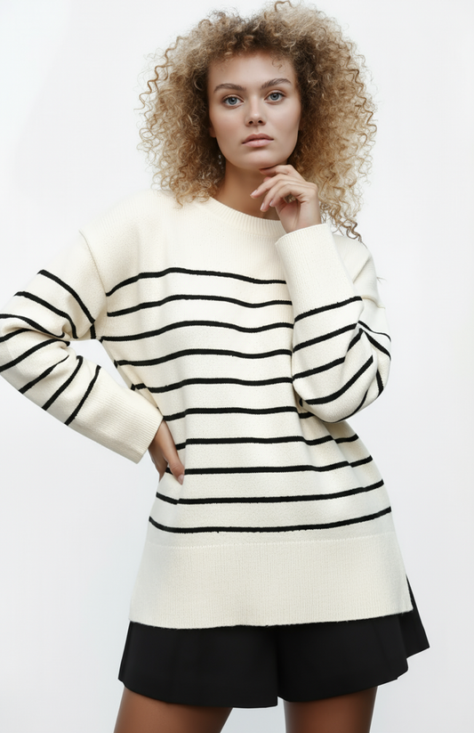 Mira Gestreepte Trui Dames | Minimalistisch Design Comfortabele Stijl