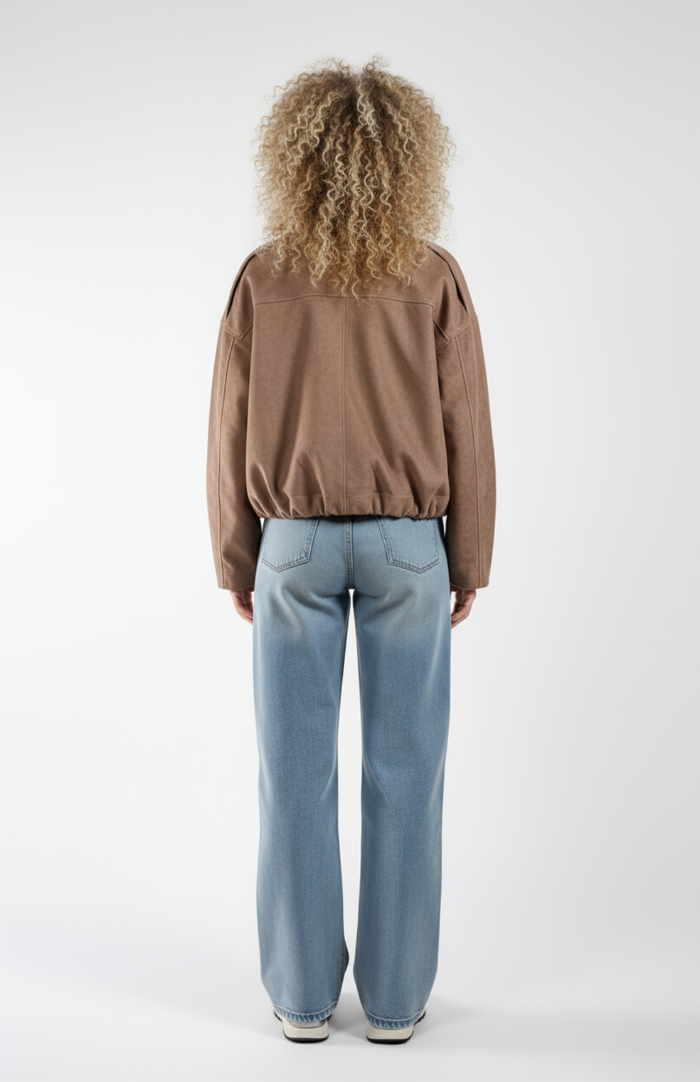 Ivara Damesjas | Suede jas met Lange Mouwen