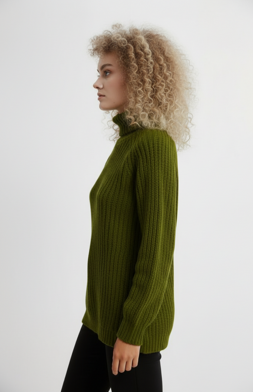 Giorgia Women's Turtleneck | Oversized | Side Slit | Knitted