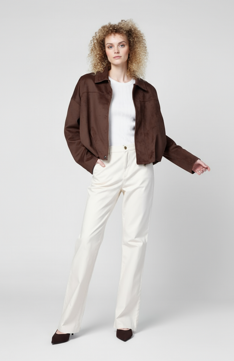 Flora Overjas | Suede jas met Comfortabel Design