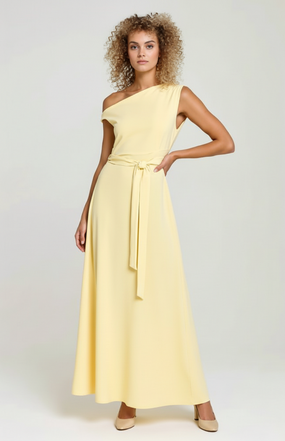 Zarina Dames Maxi Jurk | Mouwloos | Strikceintuur | Elegant A-Lijn Model