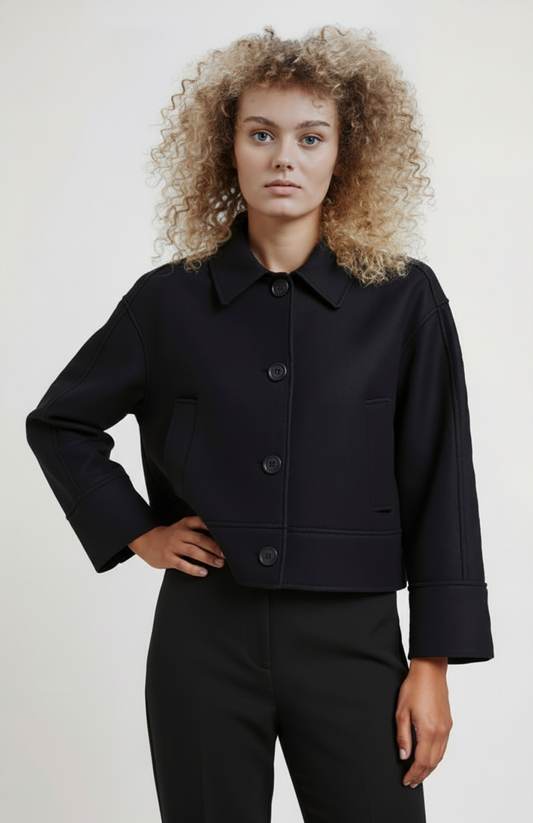 Ciro Dames Jas | Korte Boxy Fit | Elegante Minimalistische Stijl